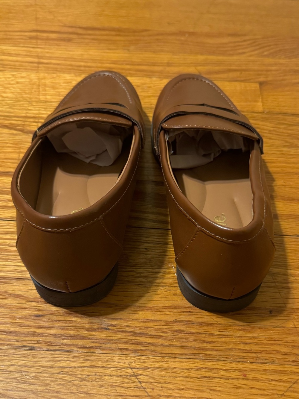 Kensie Cognac Brown Slip-On Penny Loafers - Picture 3 of 6